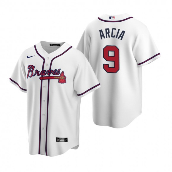 Atlanta Braves Orlando Arcia Nike White Replica Home Jersey