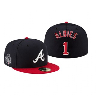 Atlanta Braves Ozzie Albies Navy 2021 World Series Fitted Hat