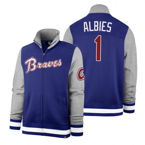 Atlanta Braves Ozzie Albies Blue Cooperstown Heritage Iconic Track Jacket