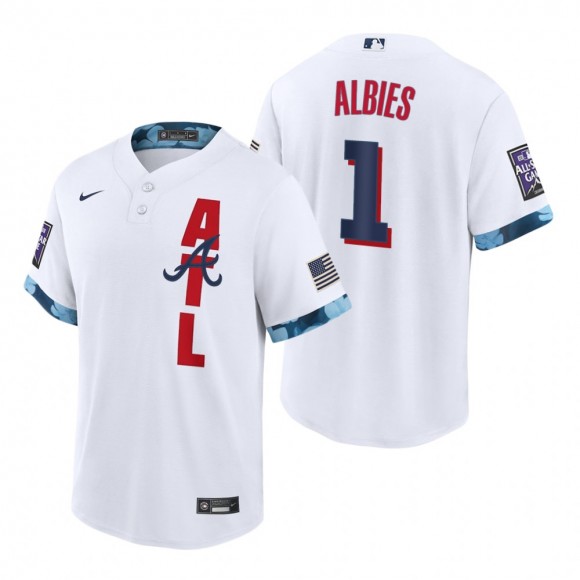 Atlanta Braves Ozzie Albies White 2021 MLB All-Star Game Replica Jersey