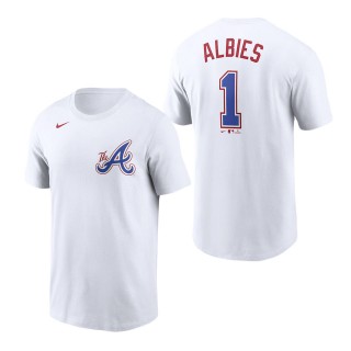 Men's Atlanta Braves Ozzie Albies White 2023 City Connect Name & Number T-Shirt