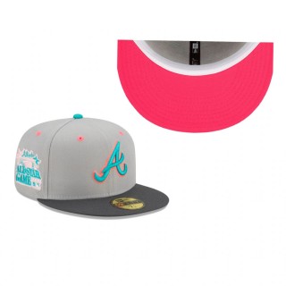 Atlanta Braves Gray Pink Under Visor 59FIFTY Hat