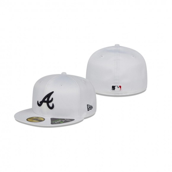 Atlanta Braves White Repreve 59FIFTY Fitted Hat