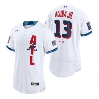 Men's Atlanta Braves Ronald Acuna Jr White 2021 MLB All-Star Game Authentic Jersey