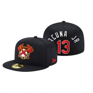 Atlanta Braves Ronald Acuna Jr. Navy 2021 Clubhouse 59FIFTY Hat