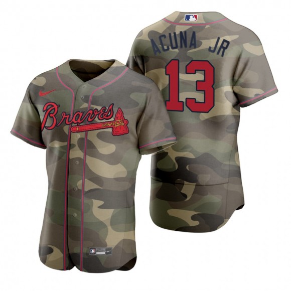 Atlanta Braves Ronald Acuna Jr. Camo Authentic 2021 Armed Forces Day Jersey