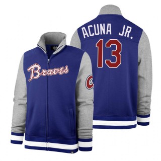 Atlanta Braves Ronald Acuna Jr. Blue Cooperstown Heritage Iconic Track Jacket