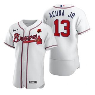 Ronald Acuna Jr. Atlanta Braves White 2021 Memorial Day Authentic Jersey