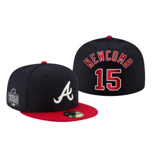Atlanta Braves Sean Newcomb Navy 2021 World Series Fitted Hat