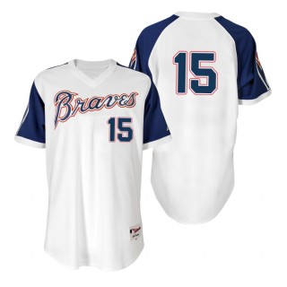 Sean Newcomb Braves White 1974 Turn Back the Clock Authentic Jersey