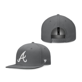 Atlanta Braves Fanatics Branded Snapback Hat Graphite