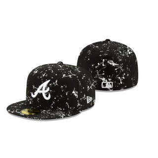 Atlanta Braves Black Splatter 59FIFTY Fitted Hat