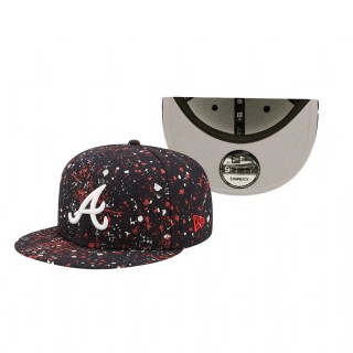 Atlanta Braves Navy Splatter 9FIFTY Snapback Hat