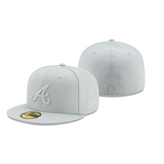 Atlanta Braves Gray Spring Color Basic 59FIFTY Fitted Hat