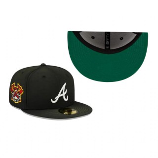 Atlanta Braves Black Sun Fade 59FIFTY Fitted Hat