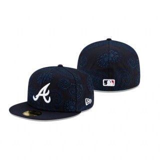 Atlanta Braves Navy Swirl 59FIFTY Fitted Hat