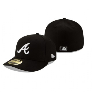 Atlanta Braves Black Team Low Profile 59FIFTY Fitted Hat
