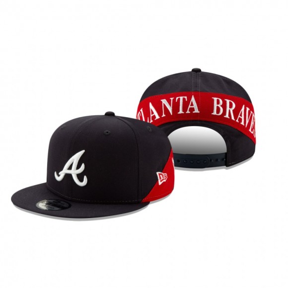 Atlanta Braves Navy Team Bulletin 9FIFTY Adjustable Snapback Hat