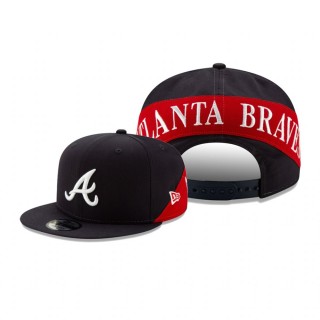 Atlanta Braves New Era Navy Team Bulletin 9FIFTY Adjustable Snapback Hat
