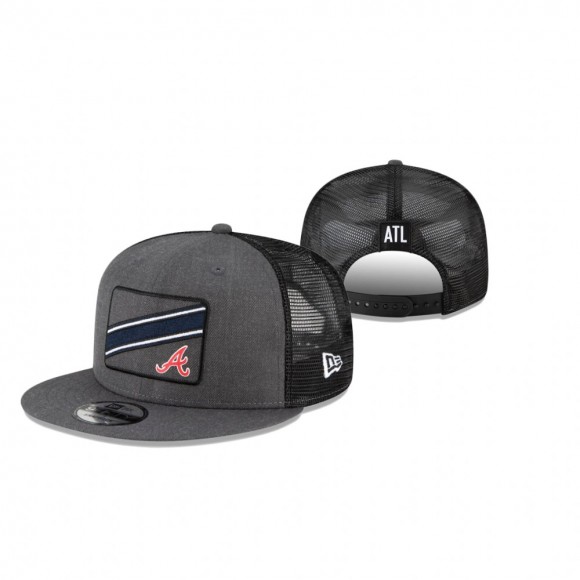 Atlanta Braves Charcoal Slant Trucker 9FIFTY Snapback Hat