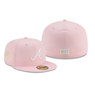 Atlanta Braves Pink Light Yellow Under Visor 59Fifty Hat