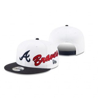 Atlanta Braves White Vintage 9FIFTY Snapback Hat