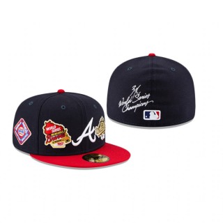 Atlanta Braves Navy World Champions 59FIFTY Fitted Hat