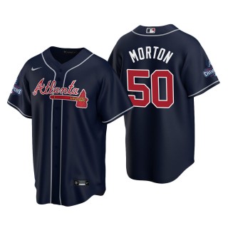 Charlie Morton Men's Atlanta Braves Nike Navy Alternate 2021 World Series Champions Replica Jersey