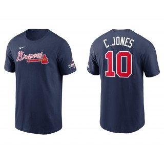 Chipper Jones Atlanta Braves Navy 2021 World Series Champions T-Shirt