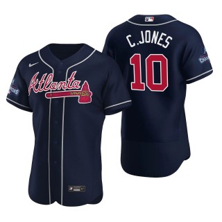 Chipper Jones Atlanta Braves Nike Navy 2021 World Series Champions Authentic Jersey