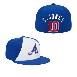 Chipper Jones Atlanta Braves White Royal 2023 City Connect Fitted Hat