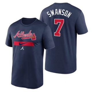 Atlanta Braves Dansby Swanson Navy City Legend Practice Performance T-Shirt