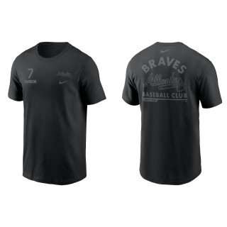 Dansby Swanson Atlanta Braves Pitch Black Baseball Club T-Shirt