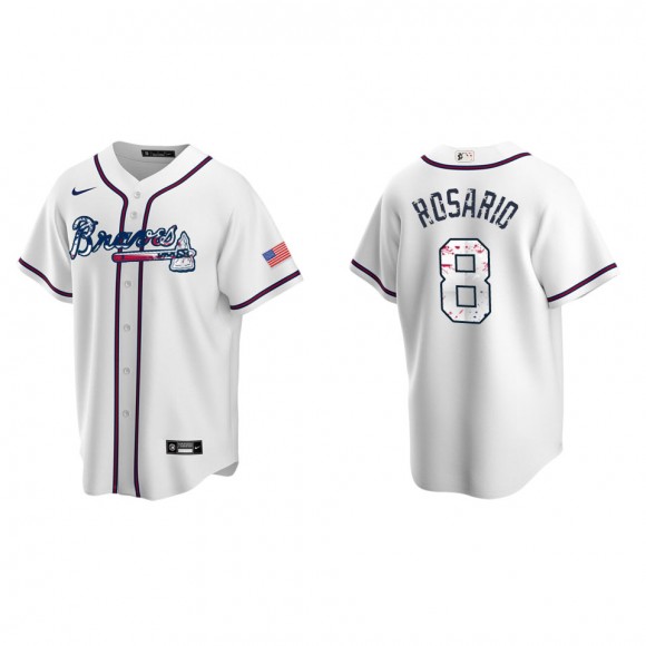 Eddie Rosario Atlanta Braves White 2022 4th of July Independence Day Home Replica Jersey