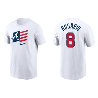 Eddie Rosario Men's Atlanta Braves Nike White Americana Flag T-Shirt