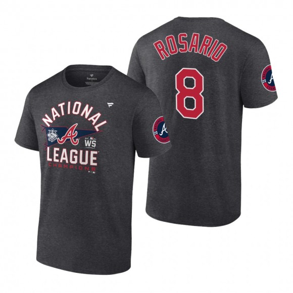 Atlanta Braves Eddie Rosario Charcoal 2021 National League Champions T-Shirt