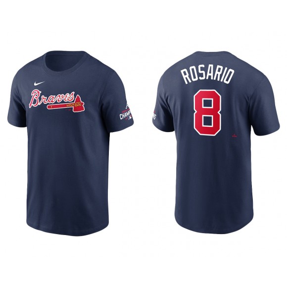 Eddie Rosario Atlanta Braves Navy 2021 World Series Champions T-Shirt