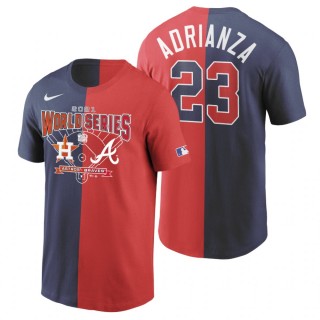 Atlanta Braves Ehire Adrianza Charcoal 2021 World Series Matchup Split T-Shirt
