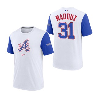 Greg Maddux Atlanta Braves White Royal 2023 City Connect Authentic Collection Legend T-Shirt