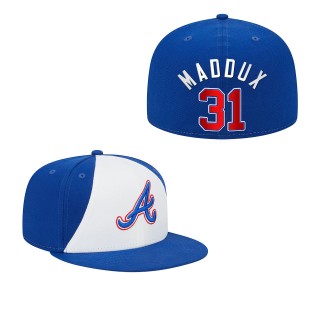 Greg Maddux Atlanta Braves White Royal 2023 City Connect Fitted Hat