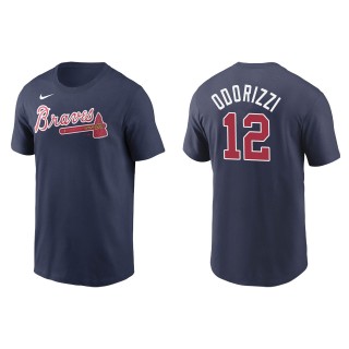 Men's Atlanta Braves Jake Odorizzi Navy Name & Number T-Shirt