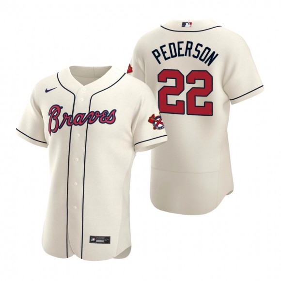 Men's Atlanta Braves Joc Pederson Nike Cream Authentic Alternate Jersey