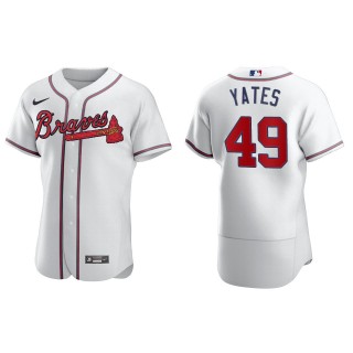 Men's Atlanta Braves Kirby Yates White Authentic Home Jersey