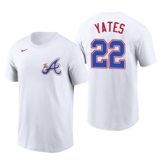 Kirby Yates Atlanta Braves White 2023 City Connect Name & Number T-Shirt