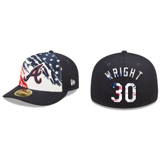 Kyle Wright Atlanta Braves Navy 2022 4th of July Independence Day Low Profile 59FIFTY Fitted Hat
