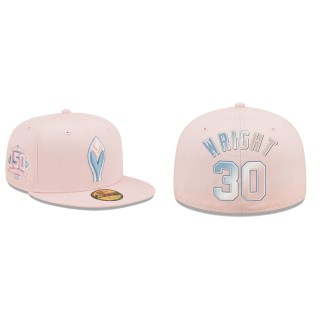 Kyle Wright Atlanta Braves Pink 150th Anniversary Undervisor 59FIFTY Fitted Hat