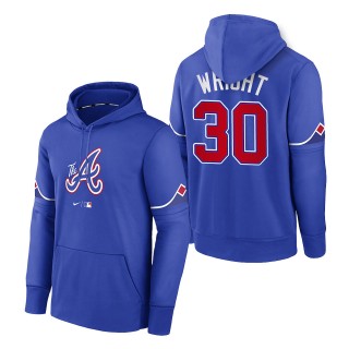 Kyle Wright Atlanta Braves Royal 2023 City Connect Pregame Performance Pullover Hoodie