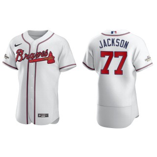 Luke Jackson Atlanta Braves White 2022 Postseason Authentic Jersey