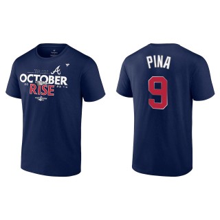Manny Pina Atlanta Braves Fanatics Branded Navy 2022 Postseason Locker Room T-Shirt
