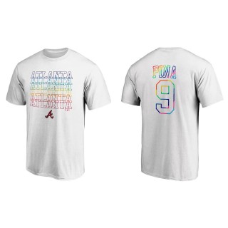 Manny Pina Atlanta Braves White Logo City Pride T-Shirt